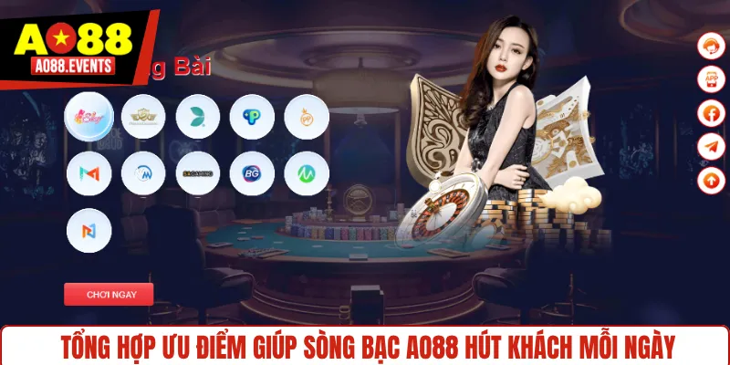 Tổng hợp ưu điểm giúp sòng bạc AO88 hút khách mỗi ngày